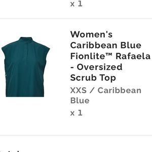FIGS | Caribbean Blue Fionlite Rafaela Oversized Scrub Top XXS